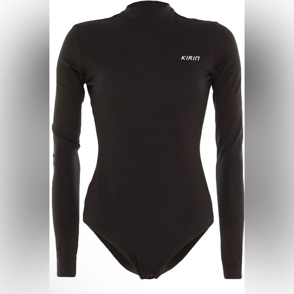 Kirin Tops - Kirin Peggy Gou Jersey Open Back Long Sleeve Bodysuit Black